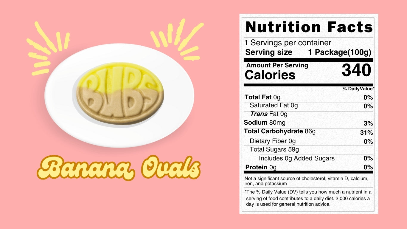 Bubs Banana Ovals β Swedish Foamy Soft Candy