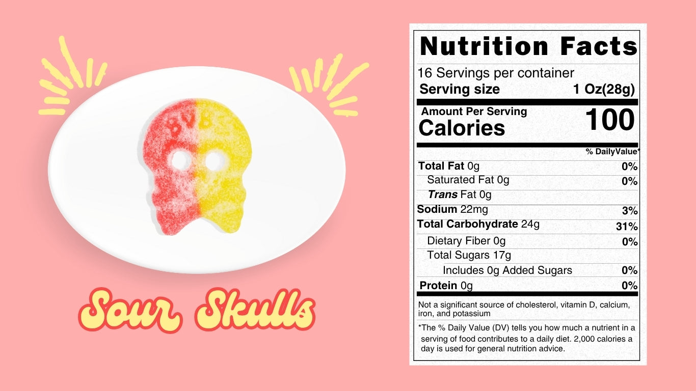 Bubs Strawberry Pineapple Skulls – Soft Swedish Foam Bonbon Candy