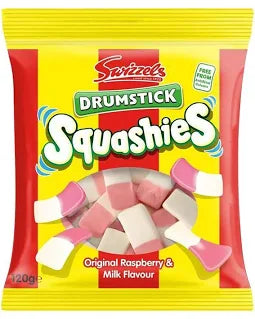 Swizzels Squashies β Raspberry & Milk Flavor | Imported UK Candy | Soft & Chewy Sweets