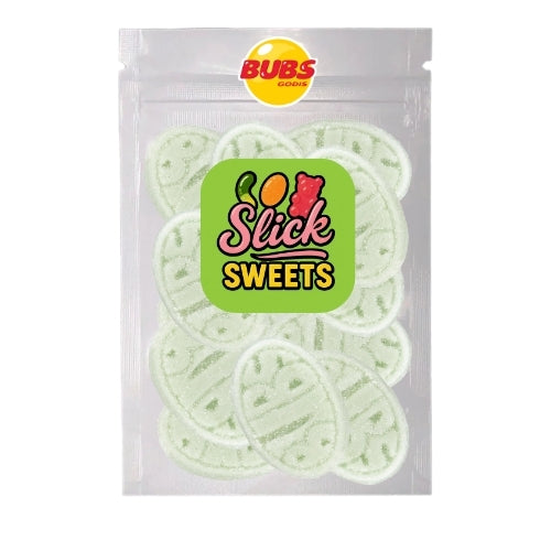 Bubs Sour Fruity Pear Ovals – Swedish Foamy Soft Candy
