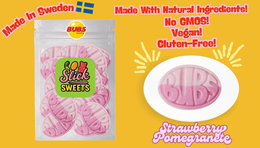 Bubs Strawberry Pomegranate Ovals – Swedish Foamy Soft Candy