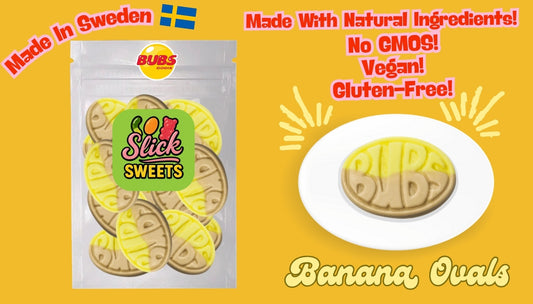 Bubs Banana Ovals – Swedish Foamy Soft Candy