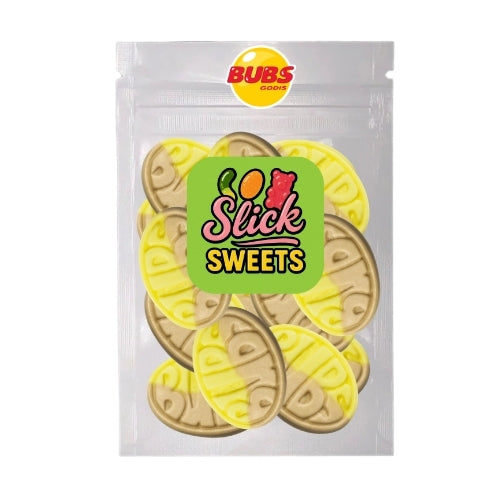 BUBS Banana Toffee Ovals – Swedish Foamy Soft Candy