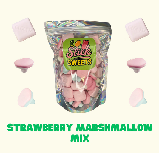 Swedish Candy - Fizzy Mushrooms, Malaco Mushrooms, Strawberry Foam Marshmallows