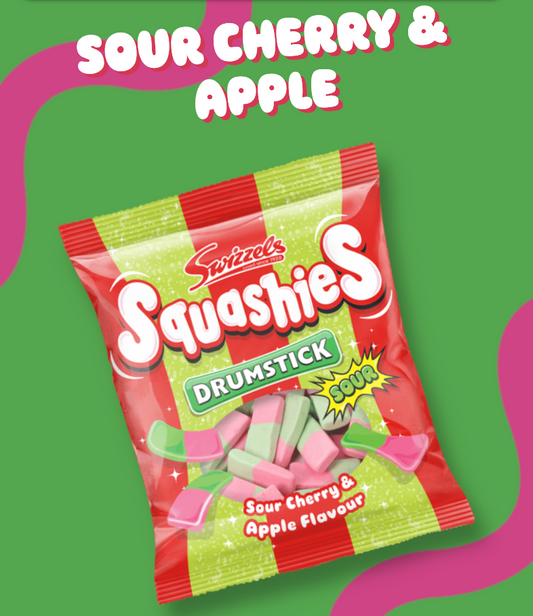 Swizzels Squashies – Sour Cherry & Apple Flavor | Imported UK Candy | Soft & Chewy