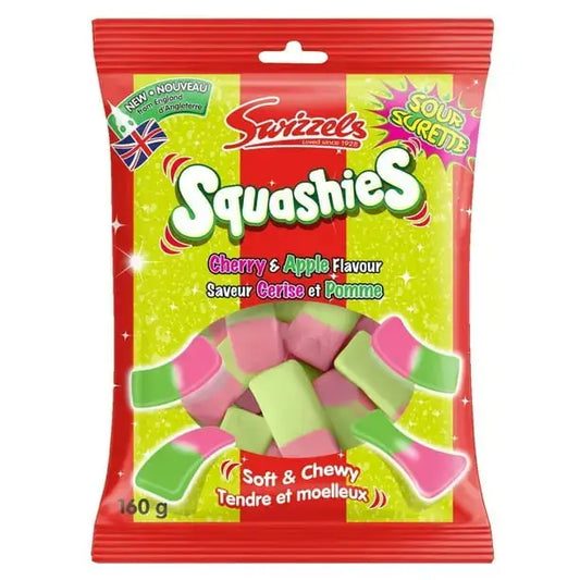 Swizzels Squashies – Sour Cherry & Apple Flavor | Imported UK Candy | Soft & Chewy Sweets