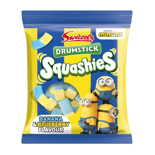 Swizzels Squashies – Banana & Blueberry Flavor Imported UK Candy | Soft Chewy Gummies