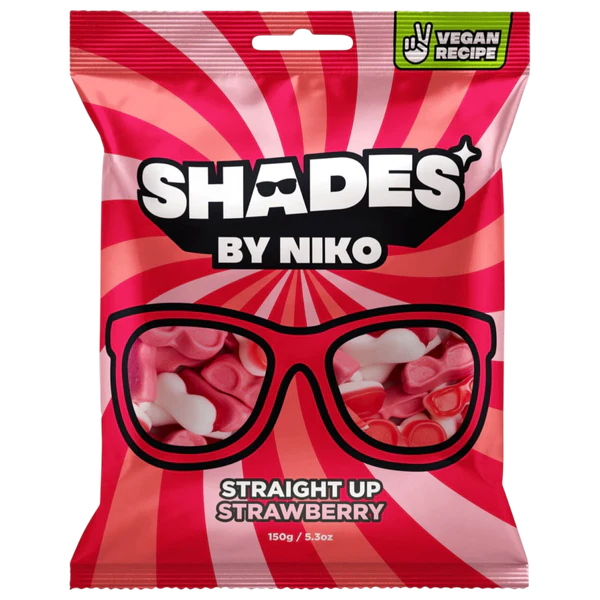 Shades by Niko – Straight Up Strawberry | Sour Chewy Candy Mix | Imported from UK