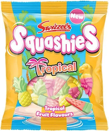 Swizzels Squashies – Tropical Flavor | Imported UK Candy | Soft Chewy Gummies